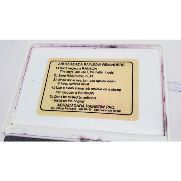 Permanent Purple Ink Pad for Stamping Vintage Abracadada Jumbo Tropical - Picture 4 of 4